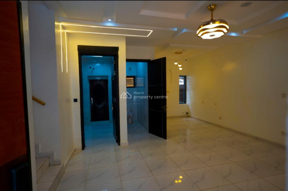 Fully Automated Smart 4 Bedroom Classic Town House Terrace with a Bq, Along Orchid Road Before Cooplag Estate Lafiaji, Lekki, Lagos, Terraced Duplex for Sale