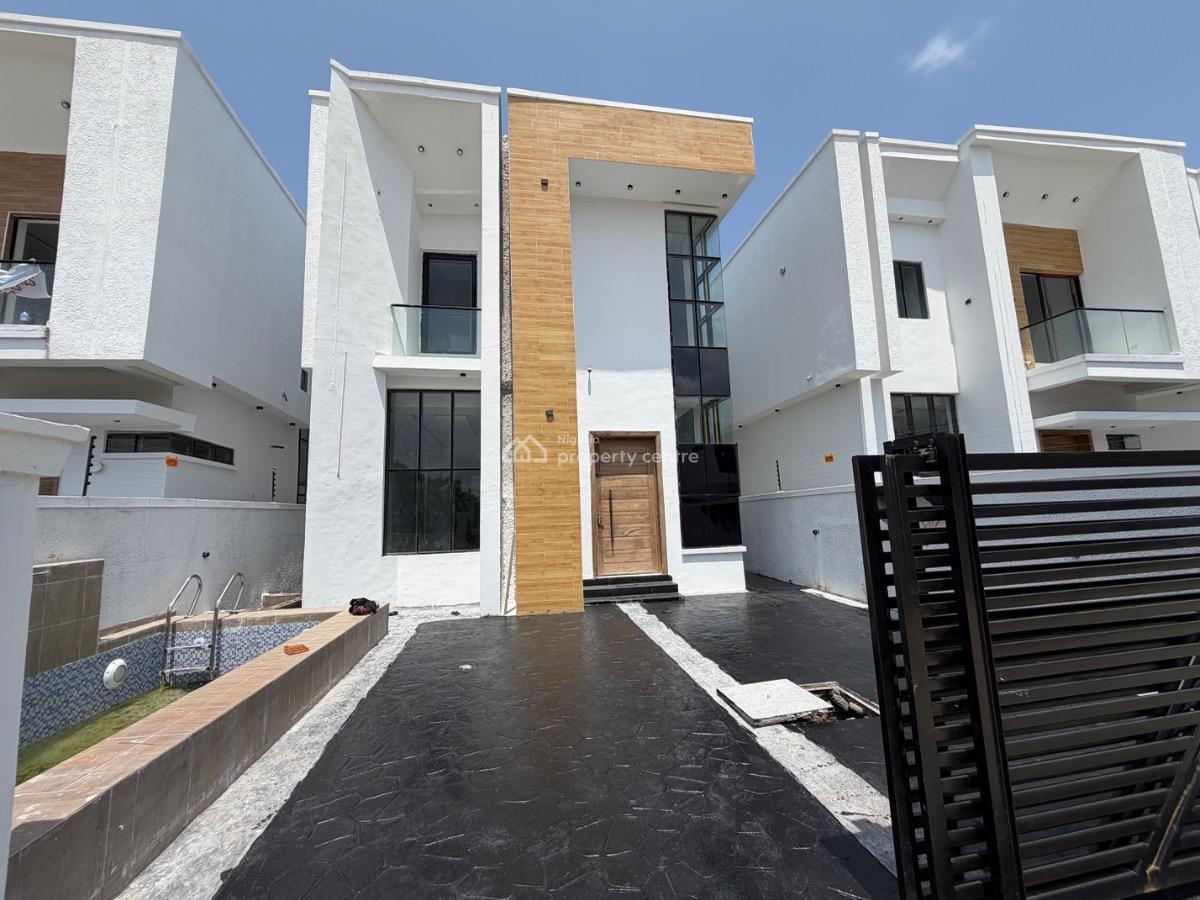 Beautiful 4 Bedroom Fully Detached Duplex with a Bq and Swimming Pool, Chevron, Lekki, Lagos, Detached Duplex for Sale