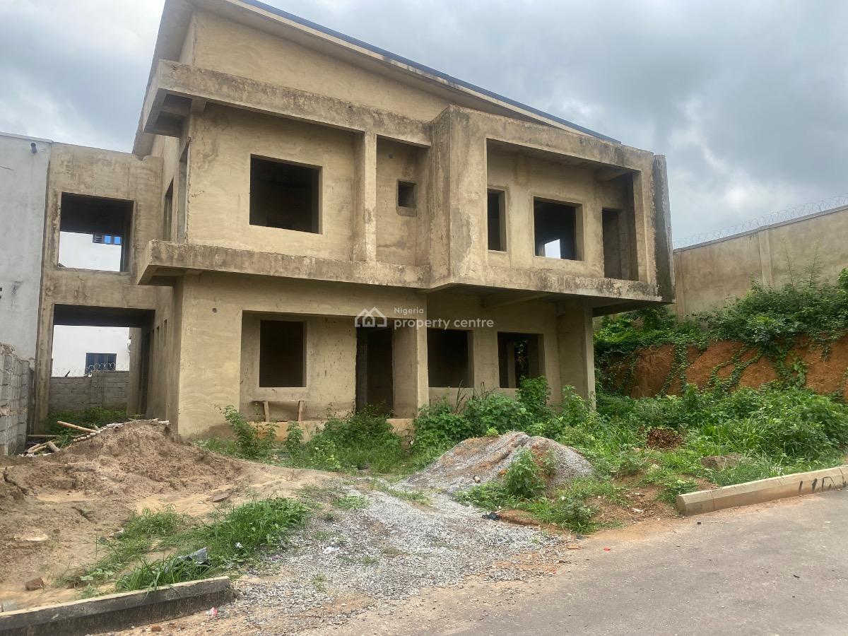 5 Bedroom Duplex (carcass), Admiralty Estate, Asokoro District, Abuja, Semi-detached Duplex for Sale