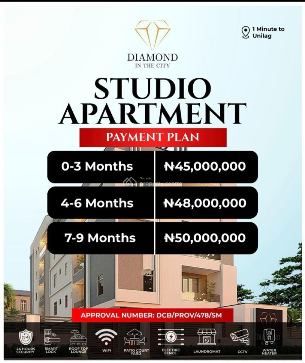 Tastefully Finished  Studio Apartment in Lovely  Location, Near University of Lagos,akoka, Akoka, Yaba, Lagos, Block of Flats for Sale
