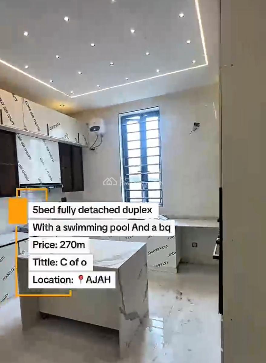 5 Bedroom Fully Detached Duplex with Bq and Swimming Pool, in a Call to Access Estate, Sangotedo, Ajah, Lagos, Detached Duplex for Sale