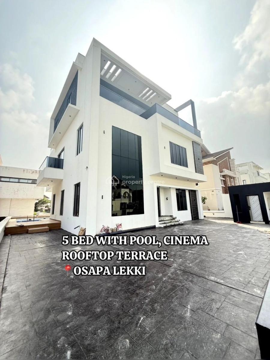 Brand New 5 Bedroom with Cinema, Osapa London, Osapa, Lekki, Lagos, Detached Duplex for Sale