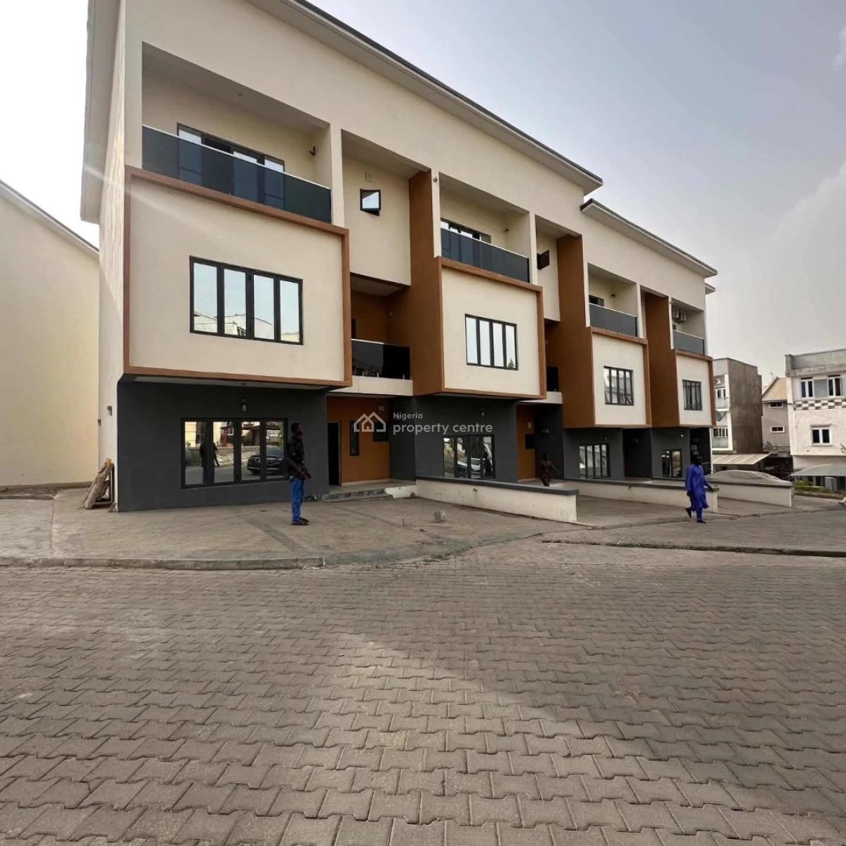 Newly Constructed 4 Bedrooms Terrace Duplex with a One Room Bq, Wuye, Abuja, Terraced Duplex for Sale