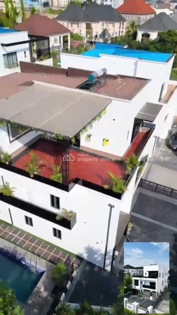 Newly Built 5 Bedroom with Roof Top and Swimming Pool, Kado, Abuja, Detached Duplex for Sale