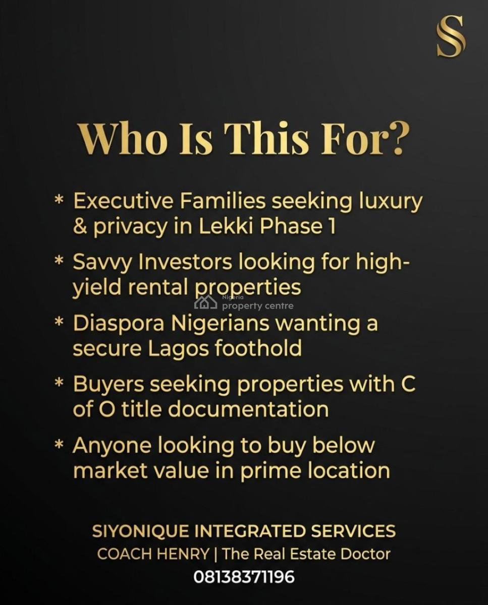 Unique Premium 4 Bedroom Terrace Duplex with Bq, with Seperate Gate, Lekki Phase 1, Lekki, Lagos, Terraced Duplex for Sale