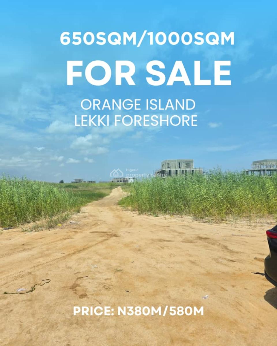 Land Plots Measuring 650sqm/1000sqm0, Orange Island Estate, Lekki Foreshore, Lekki Phase 1, Lekki, Lagos, Residential Land for Sale
