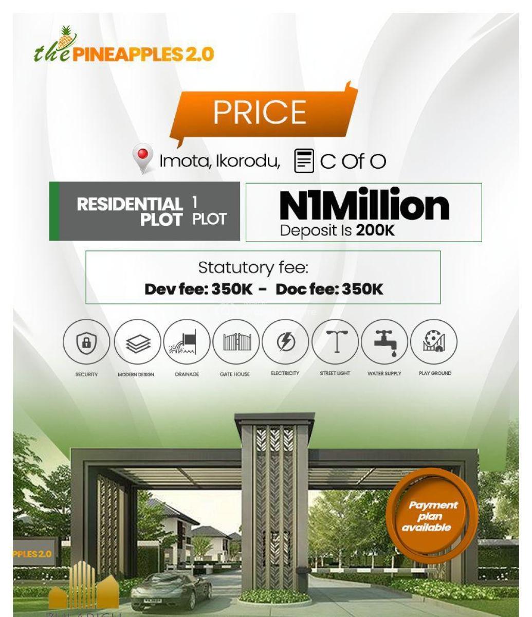 Be a Land Owner with Just 200k, Pineapple Estate, Imota, Ikorodu, Lagos, Mixed-use Land for Sale