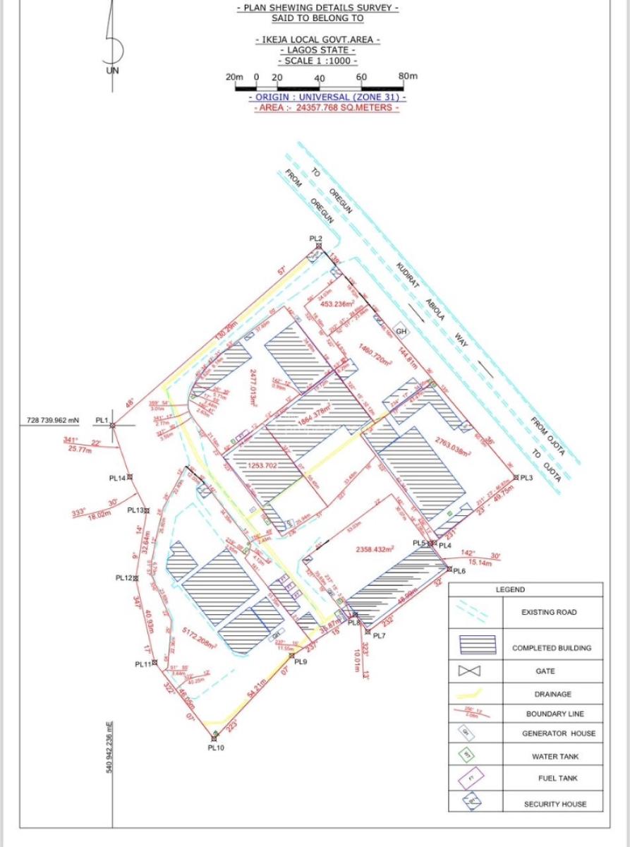 21,000 Sqm of Land Along a Very Busy Area, Kudirat Abiola Way, Oregun, Ikeja, Lagos, Mixed-use Land for Sale