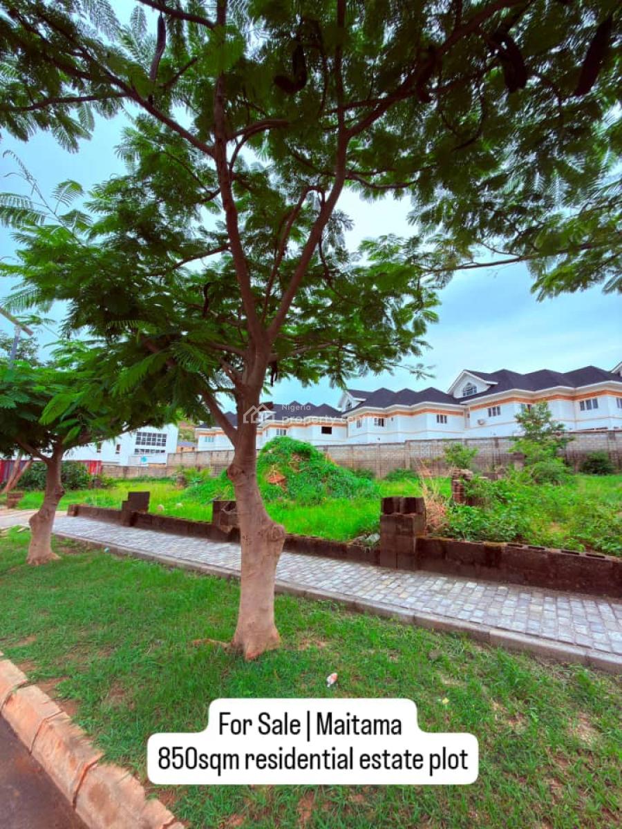 850 Sqm Residential Plot , Cofo Inside an Estate, Secured Neighborhood, Maitama District, Abuja, Residential Land for Sale