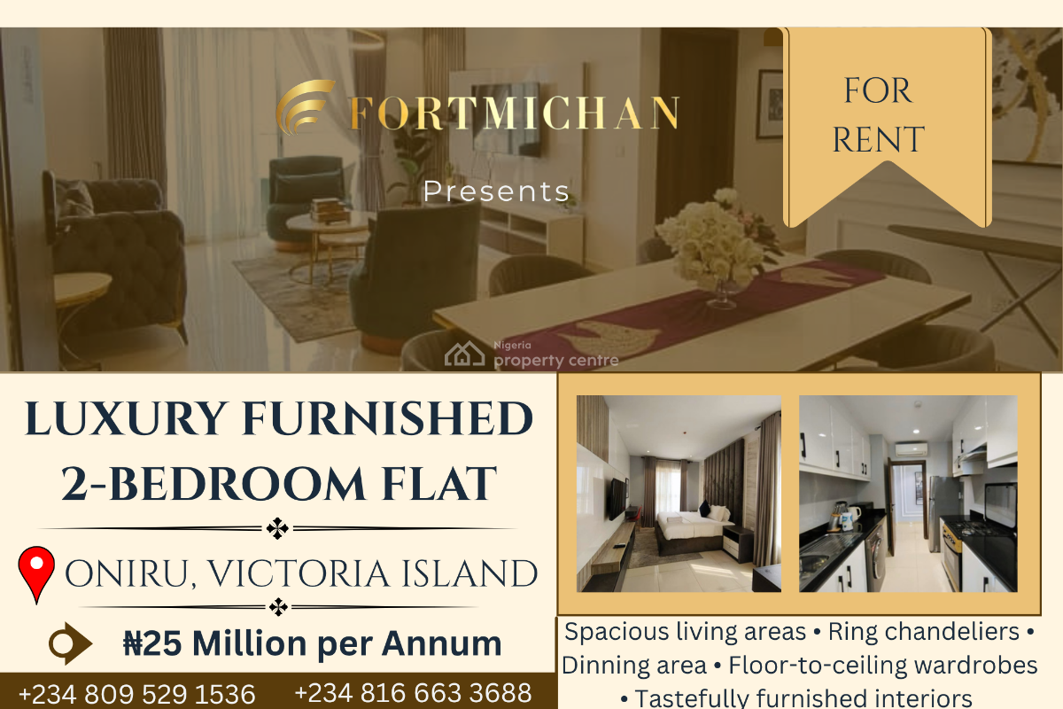 Luxury Furnished 2-bedroom Apartment, Sapphire Bluewater, Oniru, Victoria Island (vi), Lagos, Flat / Apartment for Rent