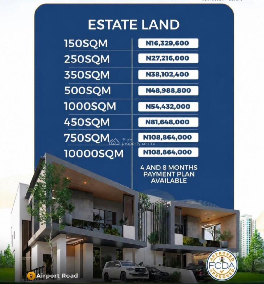 Estate Plots in Hutu Exclusive, Airport Road, Lugbe District, Abuja, Residential Land for Sale