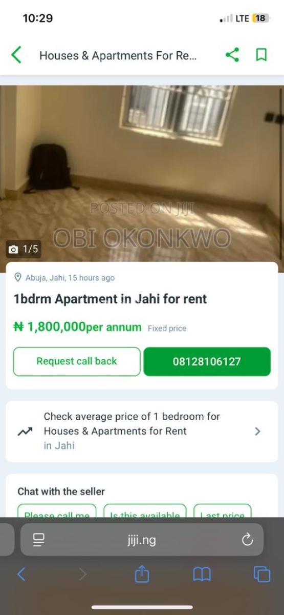 Newly Built  and Spacious  Two ( 2) Bedroom Flat, By News Engineering Road, Jahi, Abuja, Flat / Apartment for Rent