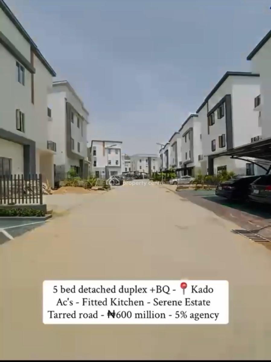 5 Bedroom Detached Duplex + Bq, Kado, Abuja, Detached Duplex for Sale
