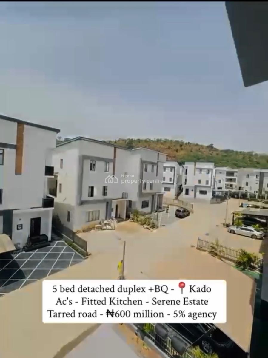 5 Bedroom Detached Duplex + Bq, Kado, Abuja, Detached Duplex for Sale