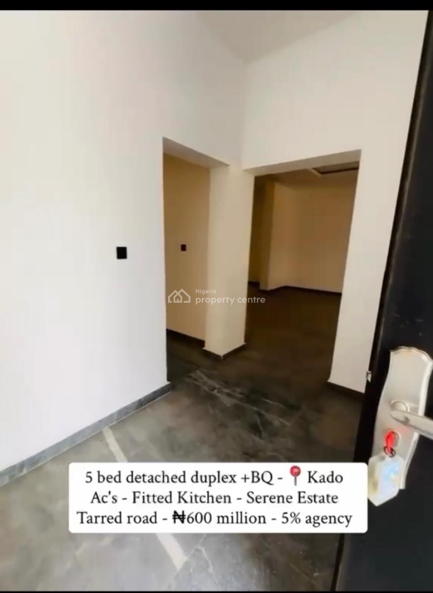 5 Bedroom Detached Duplex + Bq, Kado, Abuja, Detached Duplex for Sale