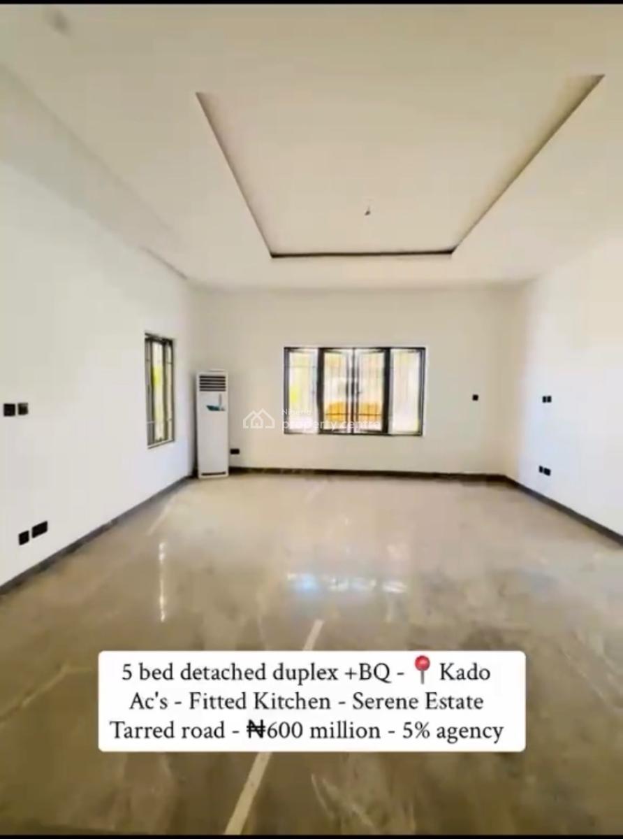 5 Bedroom Detached Duplex + Bq, Kado, Abuja, Detached Duplex for Sale