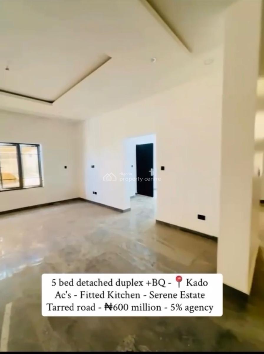 5 Bedroom Detached Duplex + Bq, Kado, Abuja, Detached Duplex for Sale