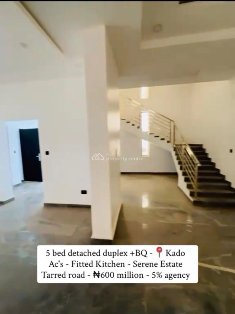 5 Bedroom Detached Duplex + Bq, Kado, Abuja, Detached Duplex for Sale