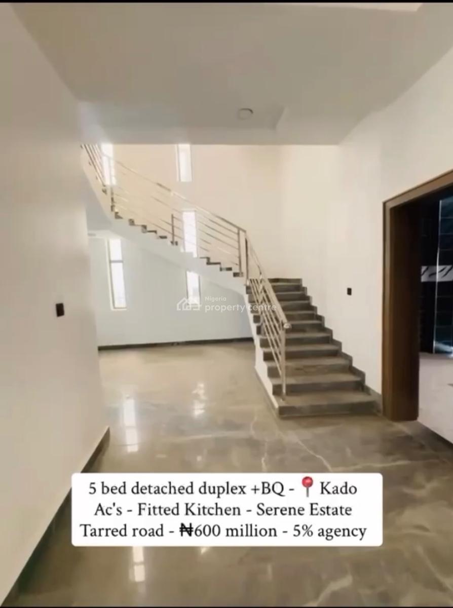 5 Bedroom Detached Duplex + Bq, Kado, Abuja, Detached Duplex for Sale
