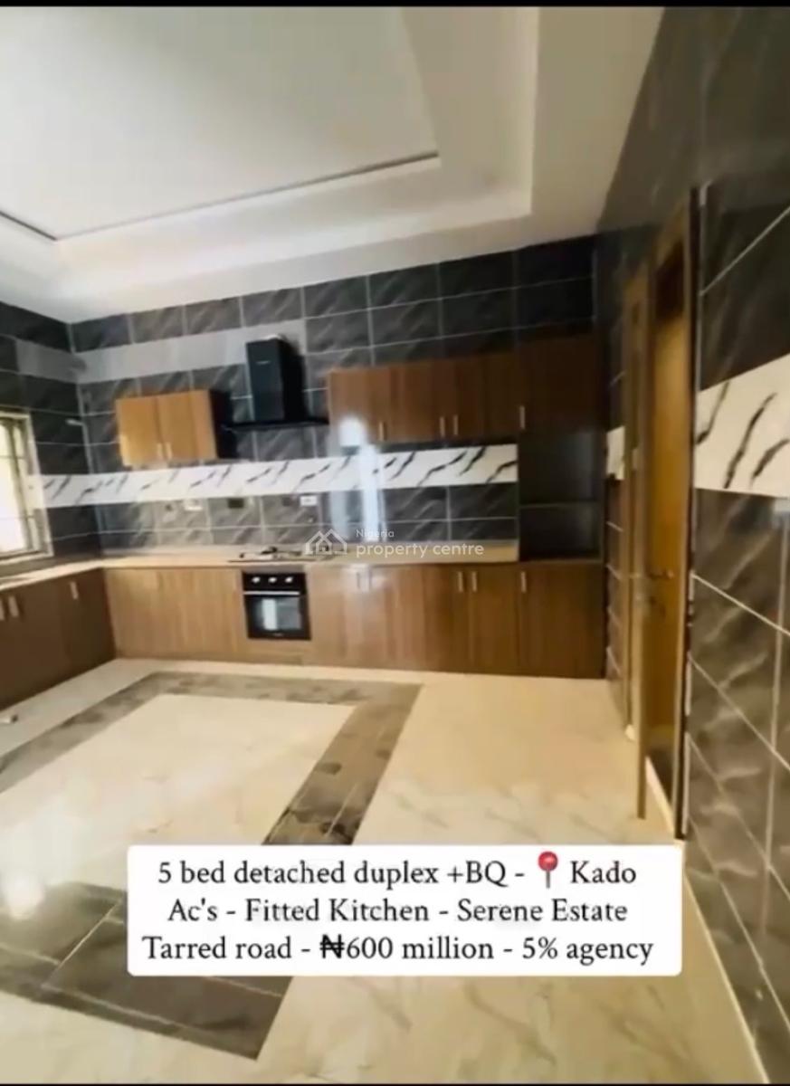 5 Bedroom Detached Duplex + Bq, Kado, Abuja, Detached Duplex for Sale