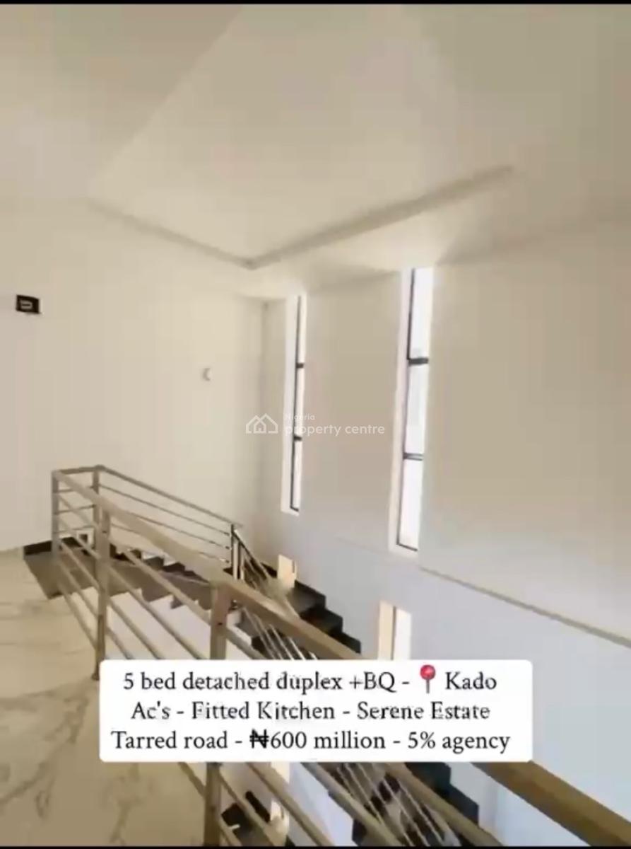 5 Bedroom Detached Duplex + Bq, Kado, Abuja, Detached Duplex for Sale