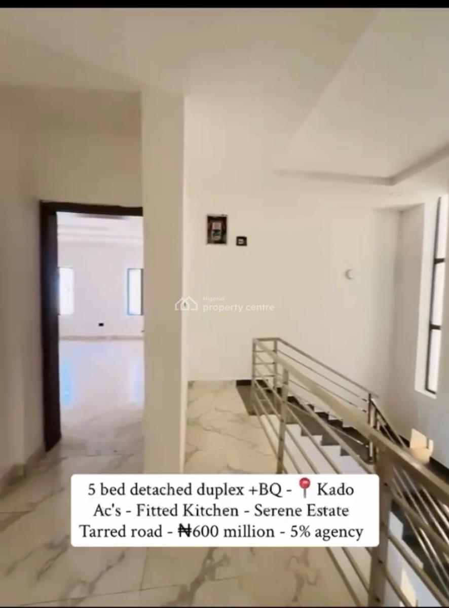 5 Bedroom Detached Duplex + Bq, Kado, Abuja, Detached Duplex for Sale