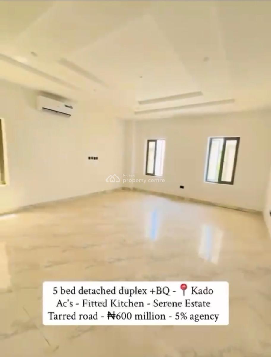 5 Bedroom Detached Duplex + Bq, Kado, Abuja, Detached Duplex for Sale