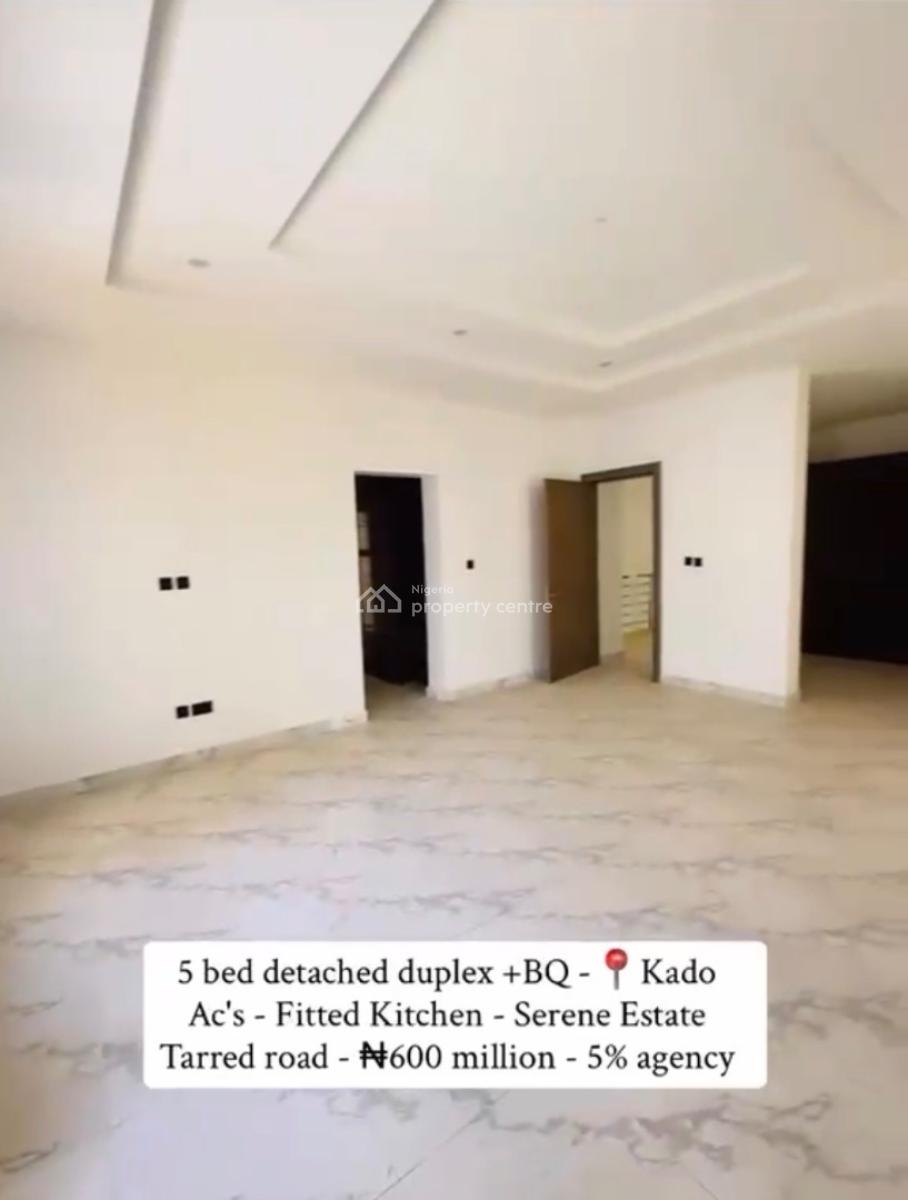 5 Bedroom Detached Duplex + Bq, Kado, Abuja, Detached Duplex for Sale