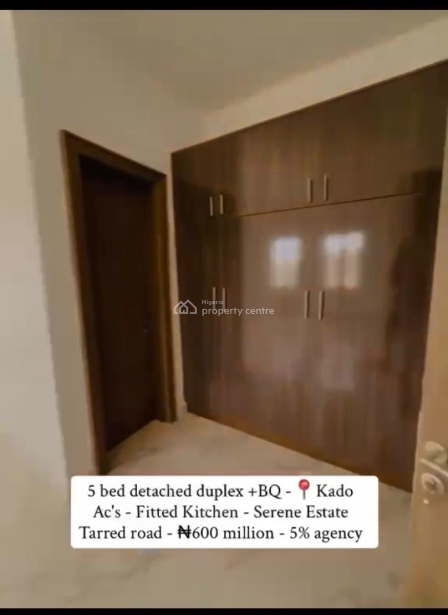 5 Bedroom Detached Duplex + Bq, Kado, Abuja, Detached Duplex for Sale