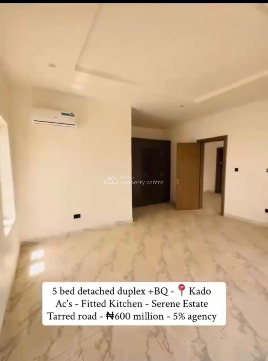 5 Bedroom Detached Duplex + Bq, Kado, Abuja, Detached Duplex for Sale