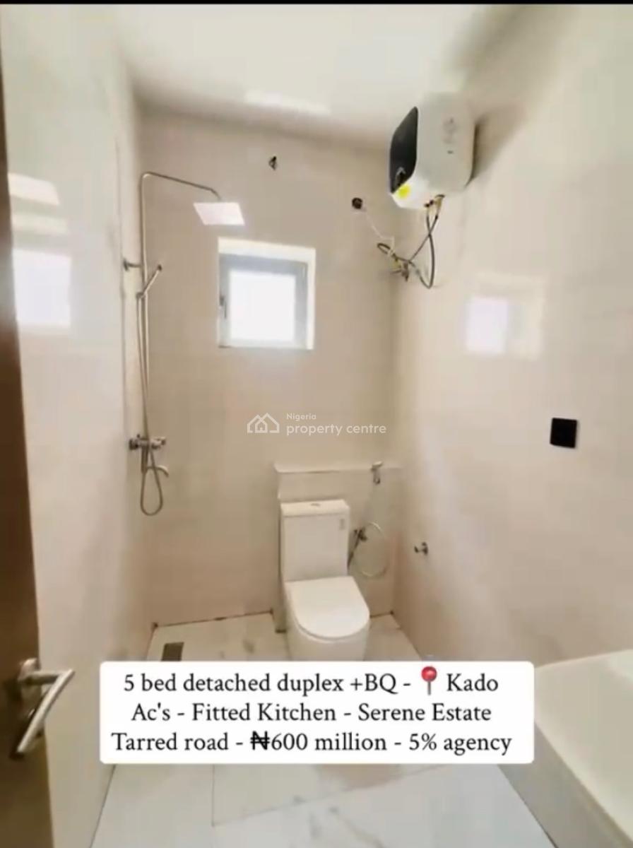 5 Bedroom Detached Duplex + Bq, Kado, Abuja, Detached Duplex for Sale