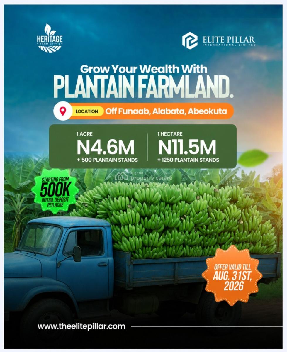 Own a Fully Managed Fertile Farmland & Earn Passively Steadily, Own Acres of Farmland Suitable for Several Forms of Crop Farming,, Abeokuta North, Ogun, Mixed-use Land for Sale