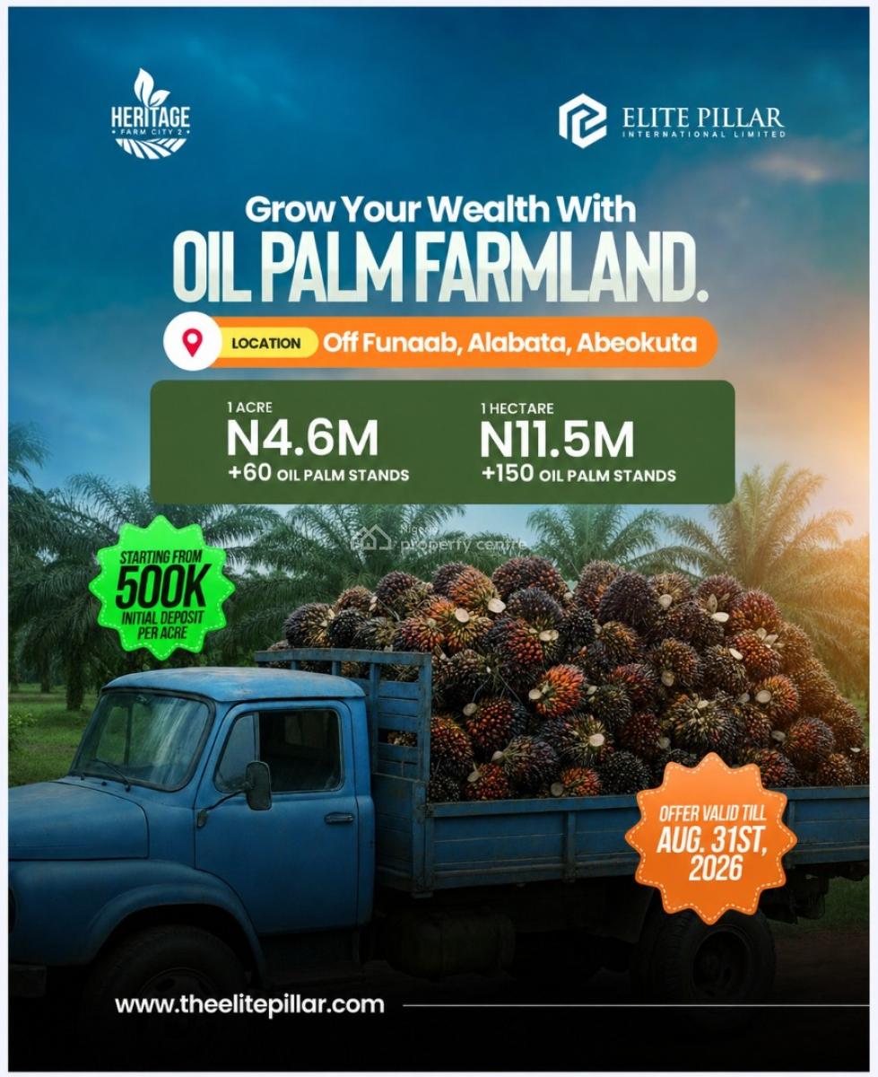 Own a Fully Managed Fertile Farmland & Earn Passively Steadily, Own Acres of Farmland Suitable for Several Forms of Crop Farming,, Abeokuta North, Ogun, Mixed-use Land for Sale
