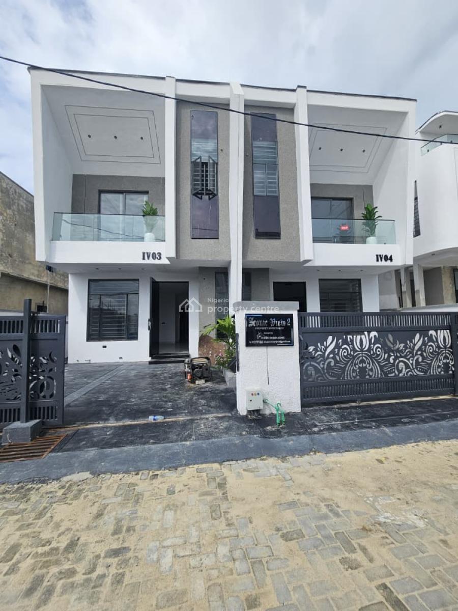 Well-built Luxury 4-bedroom Self-compound Semi-detached Duplex with Bq, Ikota, Lekki, Lagos, Semi-detached Duplex for Sale