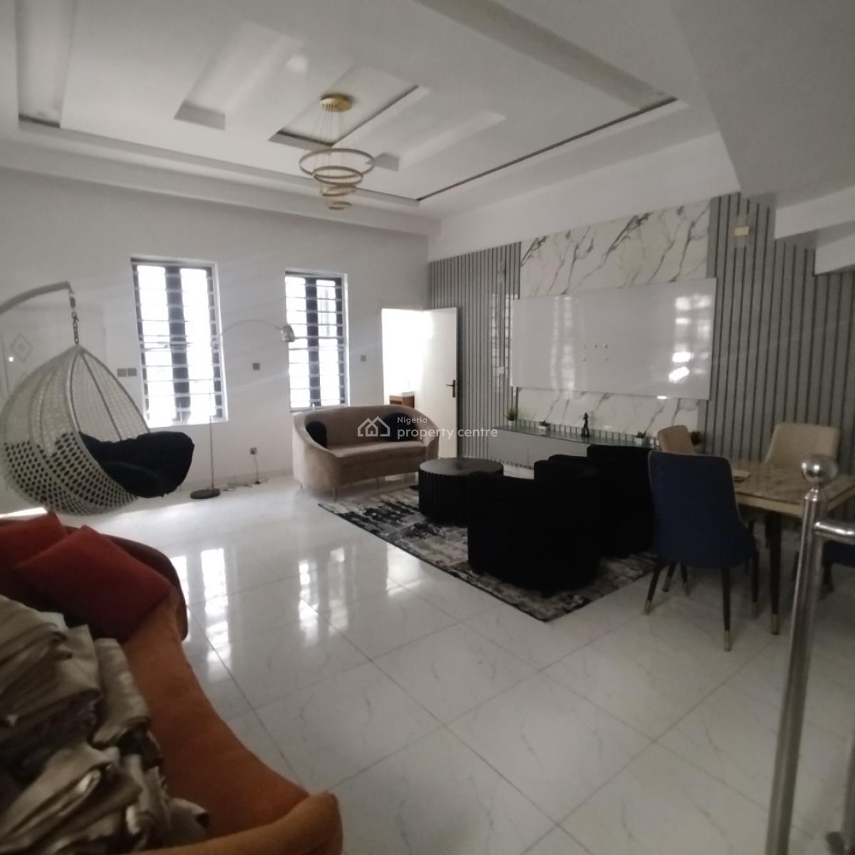 Nice Partly Furnished 4 Bedroom Semi Detached Duplex with Bq, Royal Pine Estate, Lekki Expressway, Lekki, Lagos, Semi-detached Duplex for Rent