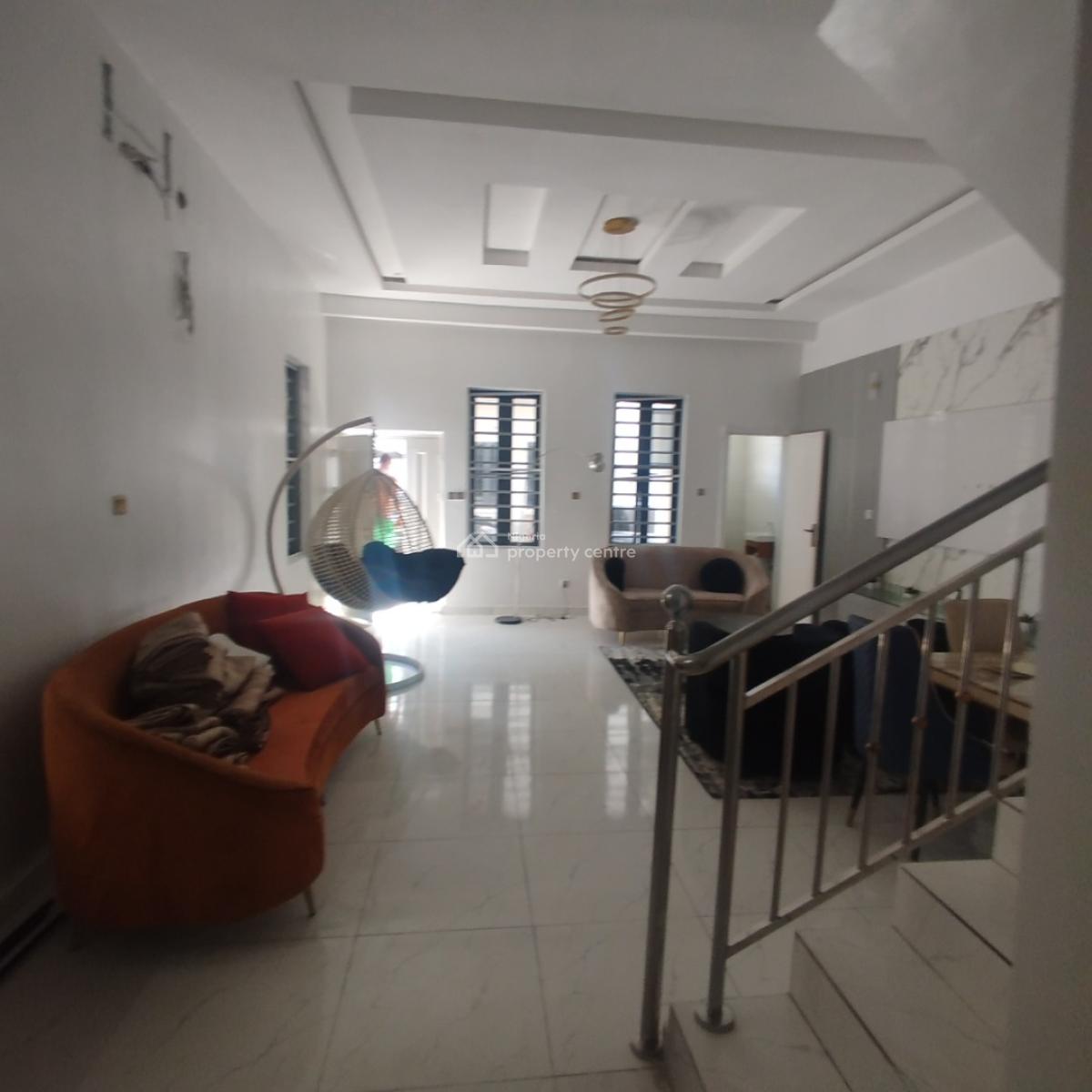 Nice Partly Furnished 4 Bedroom Semi Detached Duplex with Bq, Royal Pine Estate, Lekki Expressway, Lekki, Lagos, Semi-detached Duplex for Rent