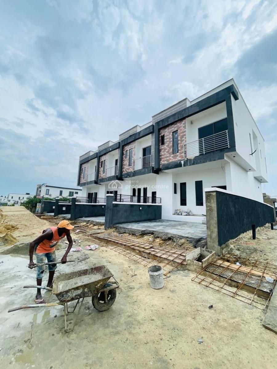 Self Compound 3 Bedroom Duplex, Aburaham Adesanya, Ajah, Lagos, Terraced Duplex for Sale