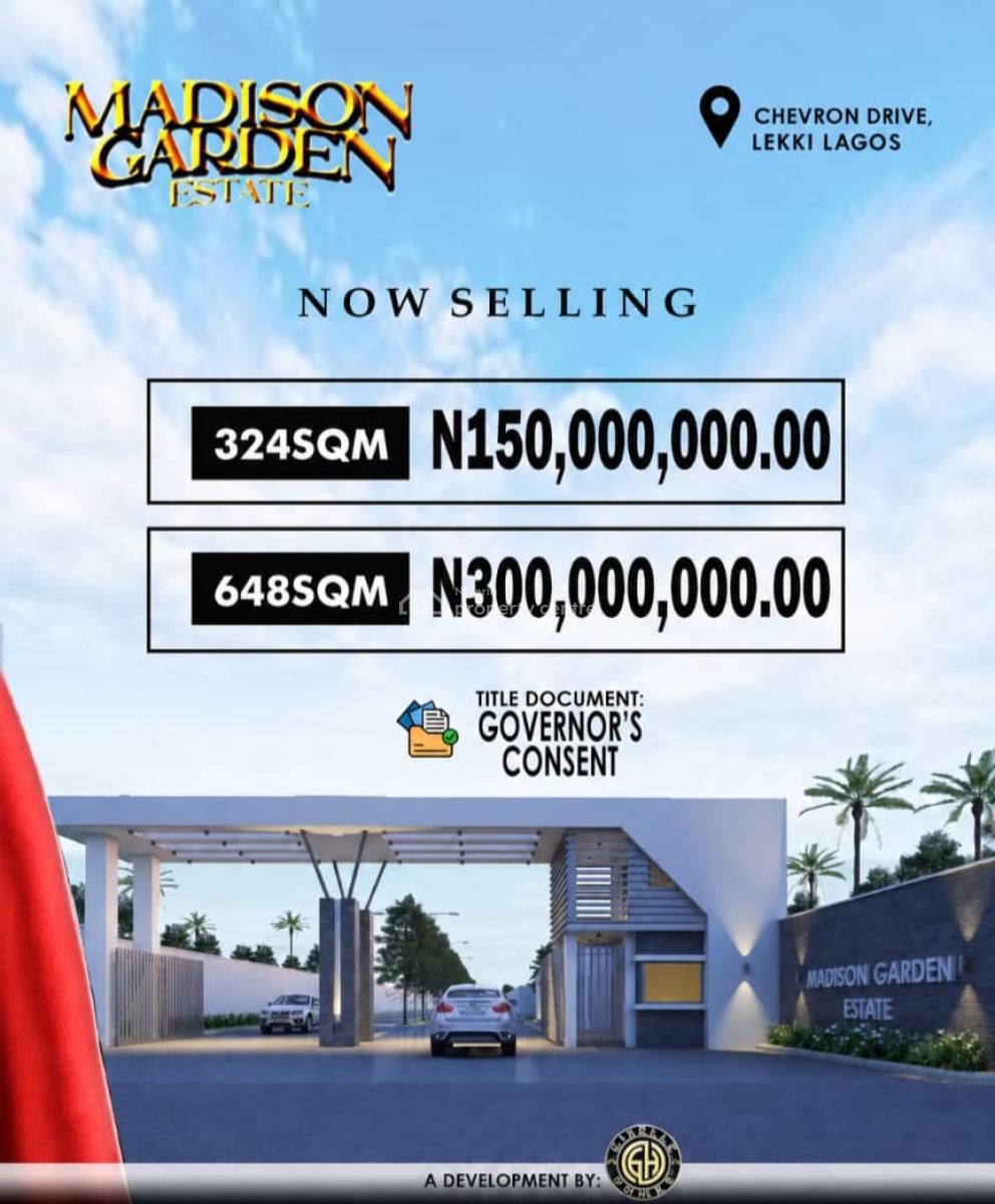Land with Governors Consent, Madison Garden Estate Chevron Drive, Lekki, Lagos, Residential Land for Sale