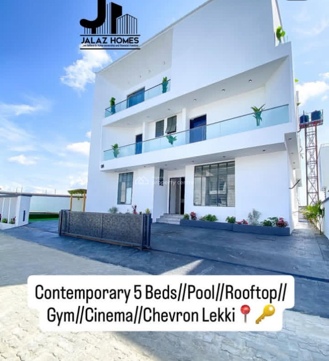 Contemporary 5 Bedroom Detached Duplex, Chevron, Lekki, Lagos, Detached Duplex for Sale