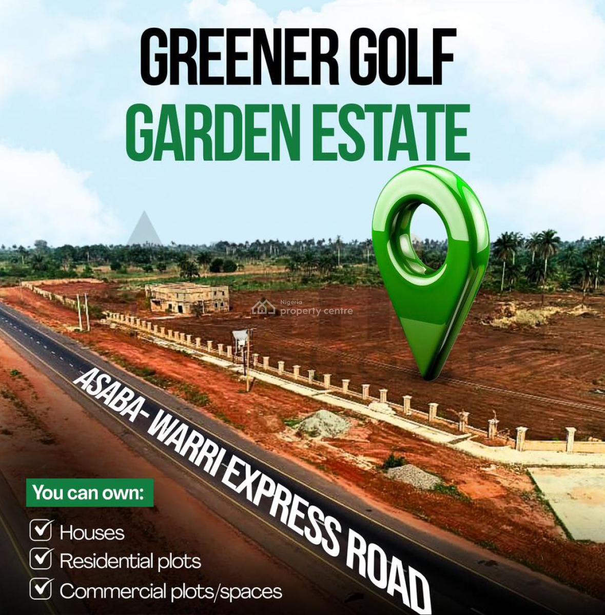 Mixed Use Land, *greener Golf Garden Estate,directly Facing Asaba -warri Expressway*, Aniocha South, Delta, Mixed-use Land for Sale