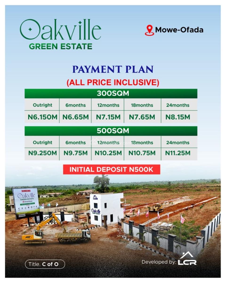 Several Plots of Residential Land, Oakville Green Estate, Mowe Ofada, Ogun, Mixed-use Land for Sale