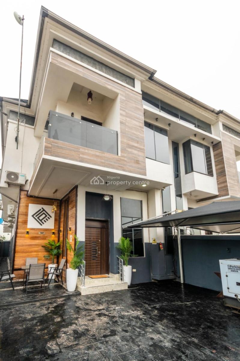 4 Bedroom Fully Furnished Semi Detached with Self Compound, Bq, Gym, Chevron, Lekki, Lagos, Semi-detached Duplex for Rent