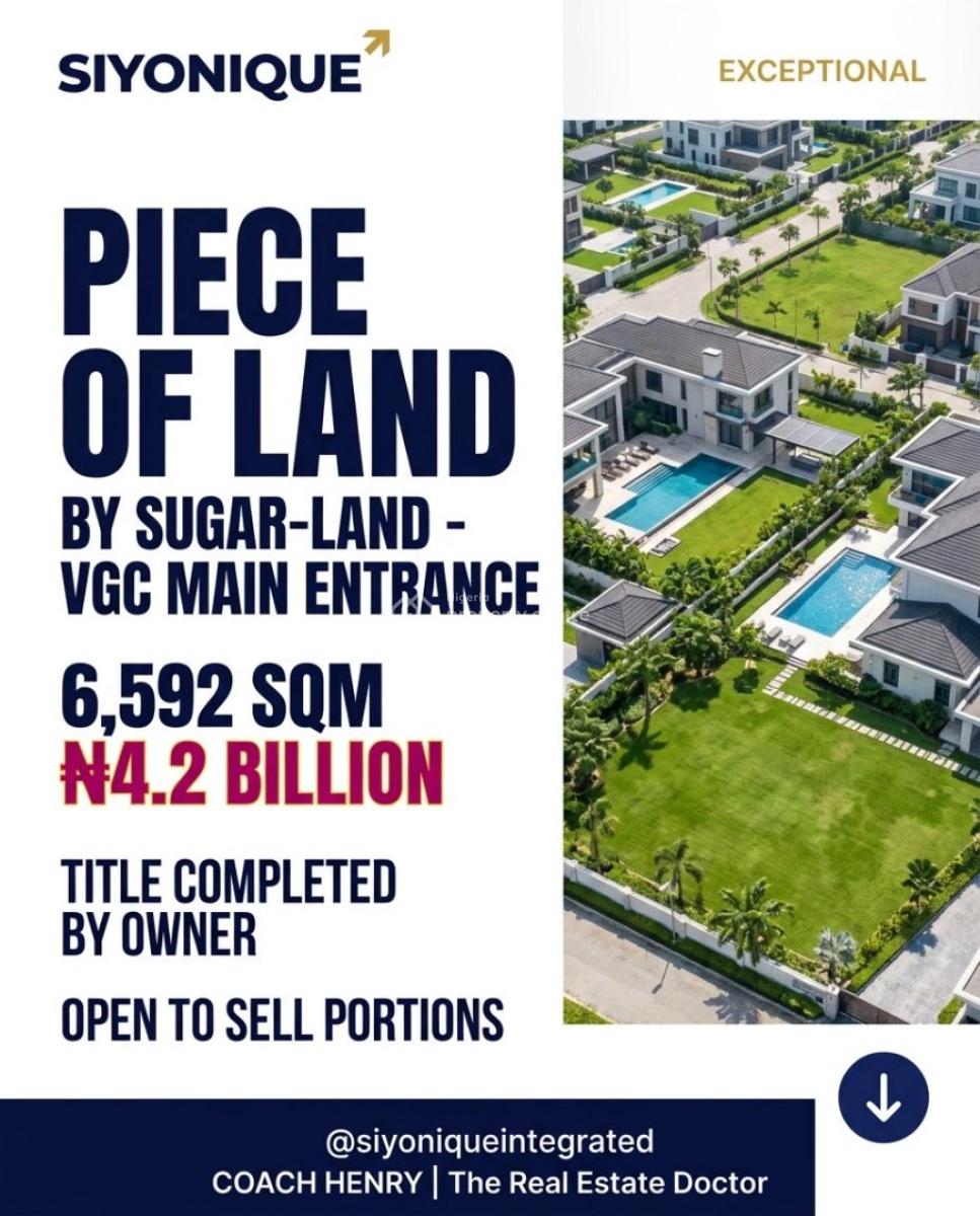 a Rare Opportunity to Own a Landmark Investment Assetpremium Developme, Vgc, Lekki, Lagos, Mixed-use Land for Sale