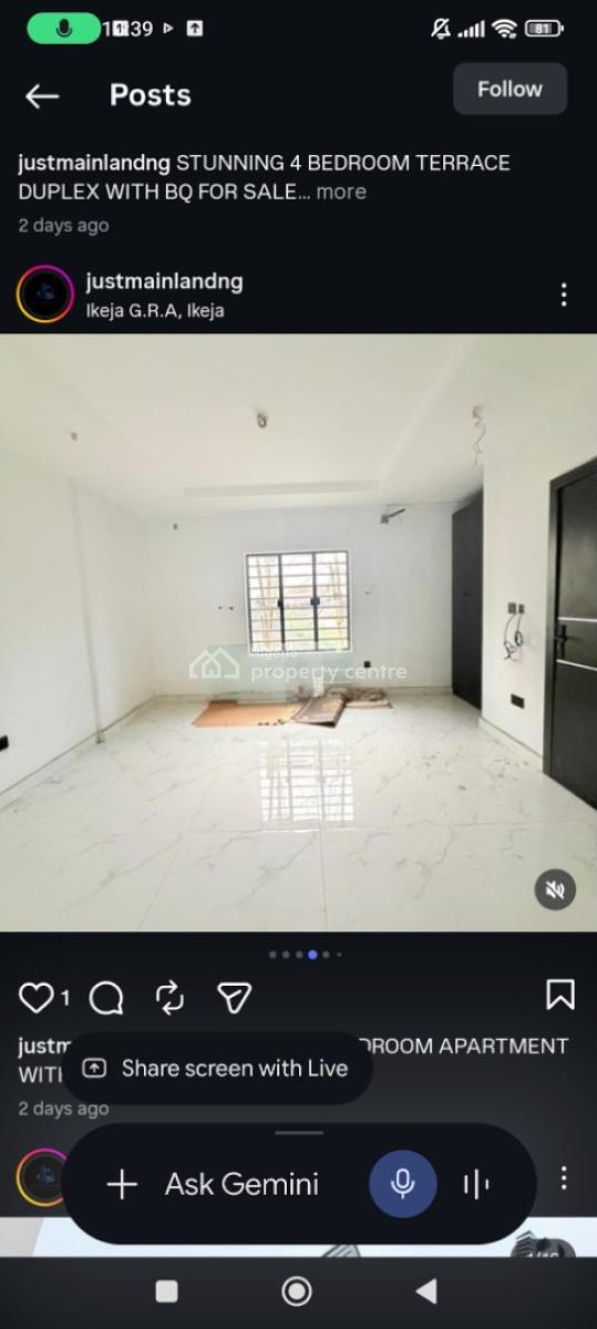 3 Apartment with a Bq, Ikeja Gra, Ikeja, Lagos, Block of Flats for Sale