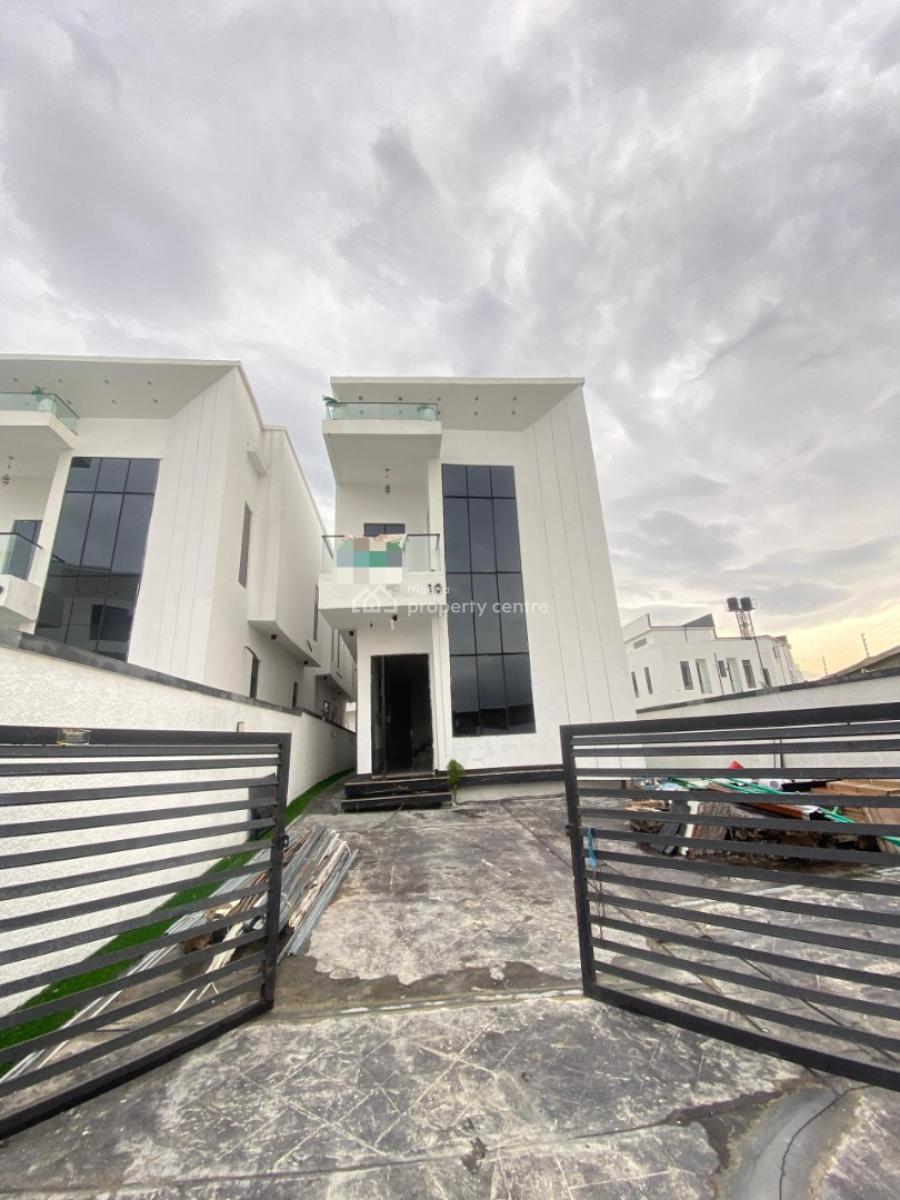 Exclusive 5 Bedroom Brand New Detached Smart House with Pool and Bq, Chevron, Lekki, Lagos, Detached Duplex for Sale