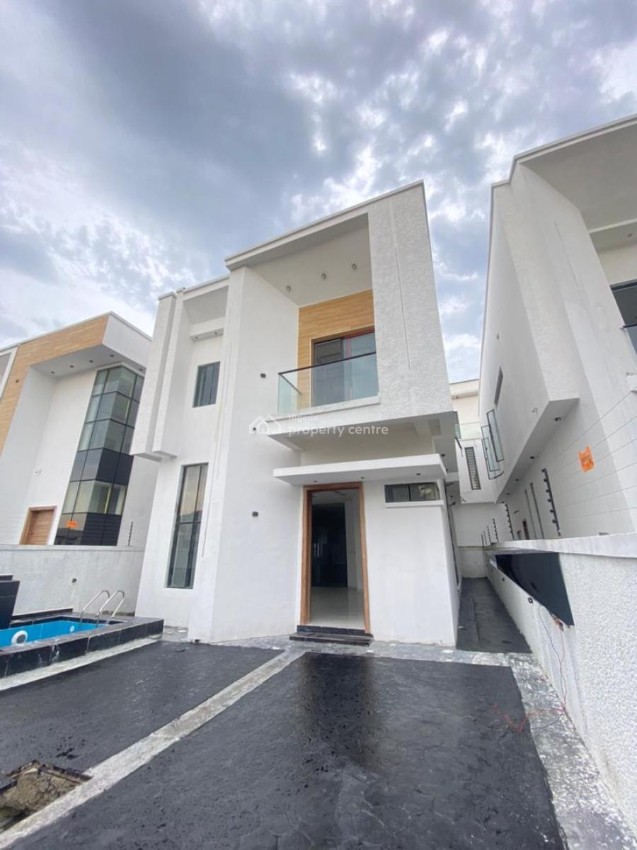 Newly Built 4 Bedroom Modern Fully Detached Duplex with Bq and Pool, Newly Built 4 Bed Modern Detached Duplex with Bq and Pool in Chevron, Lekki, Lagos, Detached Duplex for Sale