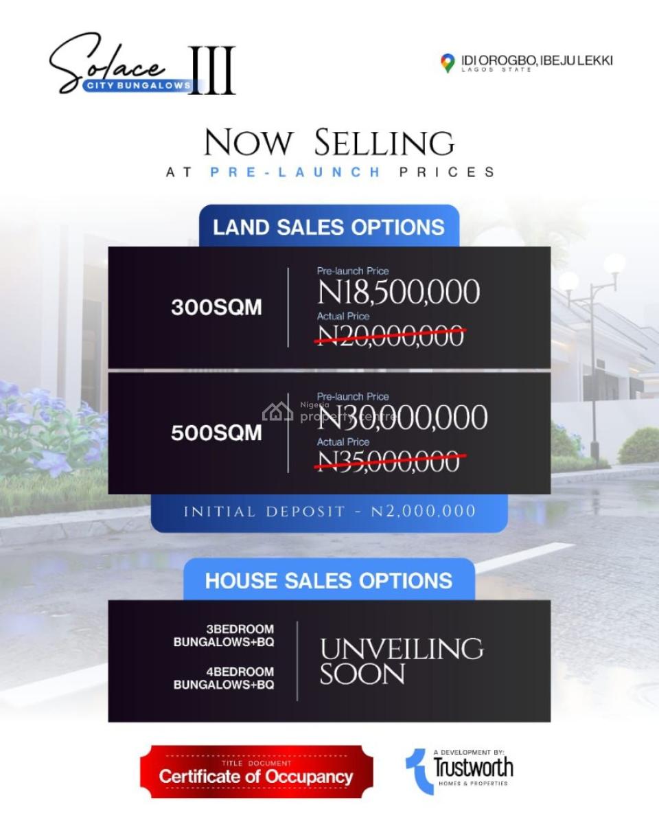 Land, Solace Garden Phase 3 Idi Orogbo, Ibeju Lekki, Lagos, Residential Land for Sale
