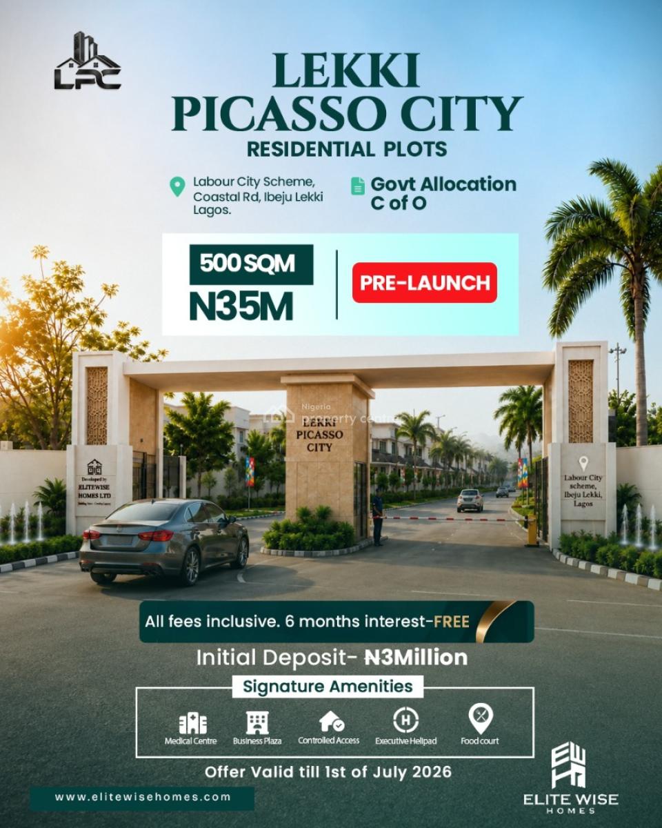 Lekki Picasso City, By Coastal Road Axies, Ibeju Lekki, Lagos, Residential Land for Sale