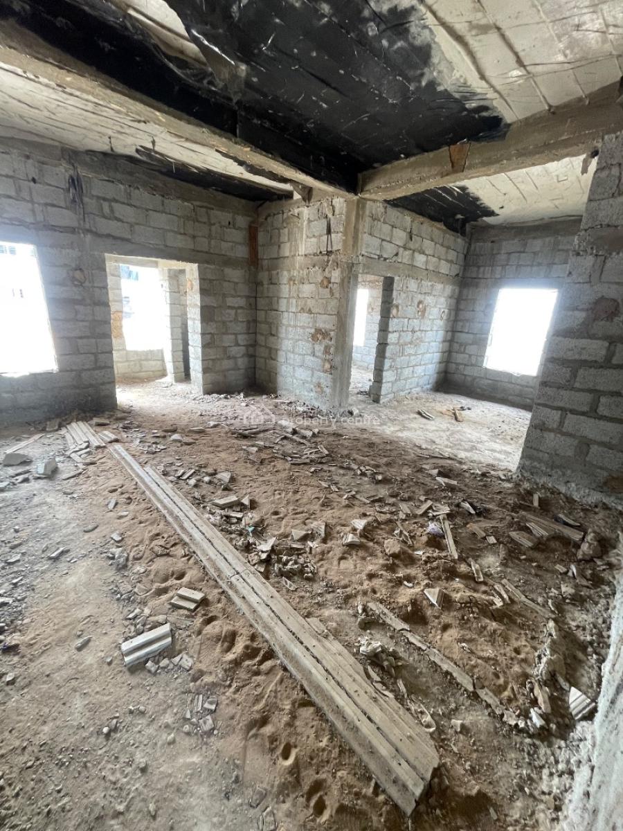 Distress, 4 Bedrooms Semi Detached Duplex with Bq, Carcass Level, Ochacho Site 2, Life Camp, Abuja, Semi-detached Duplex for Sale