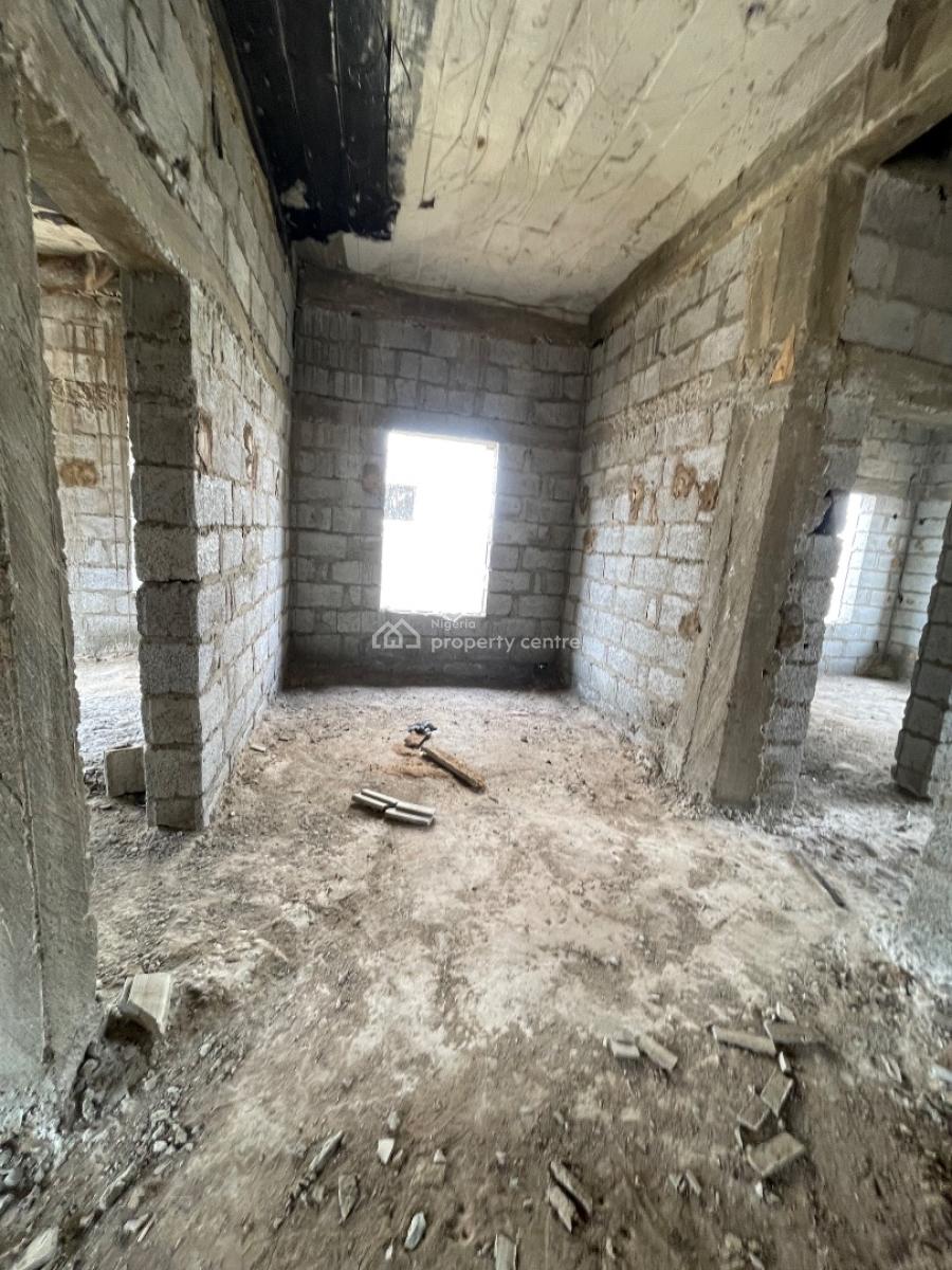 Distress, 4 Bedrooms Semi Detached Duplex with Bq, Carcass Level, Ochacho Site 2, Life Camp, Abuja, Semi-detached Duplex for Sale